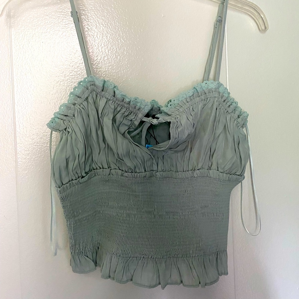 Never worn sea-foam green shirt